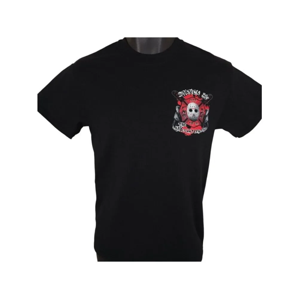 Vegas Firefighter T Shirt Mens Size Small Black Station 32 The Slaughterhouse